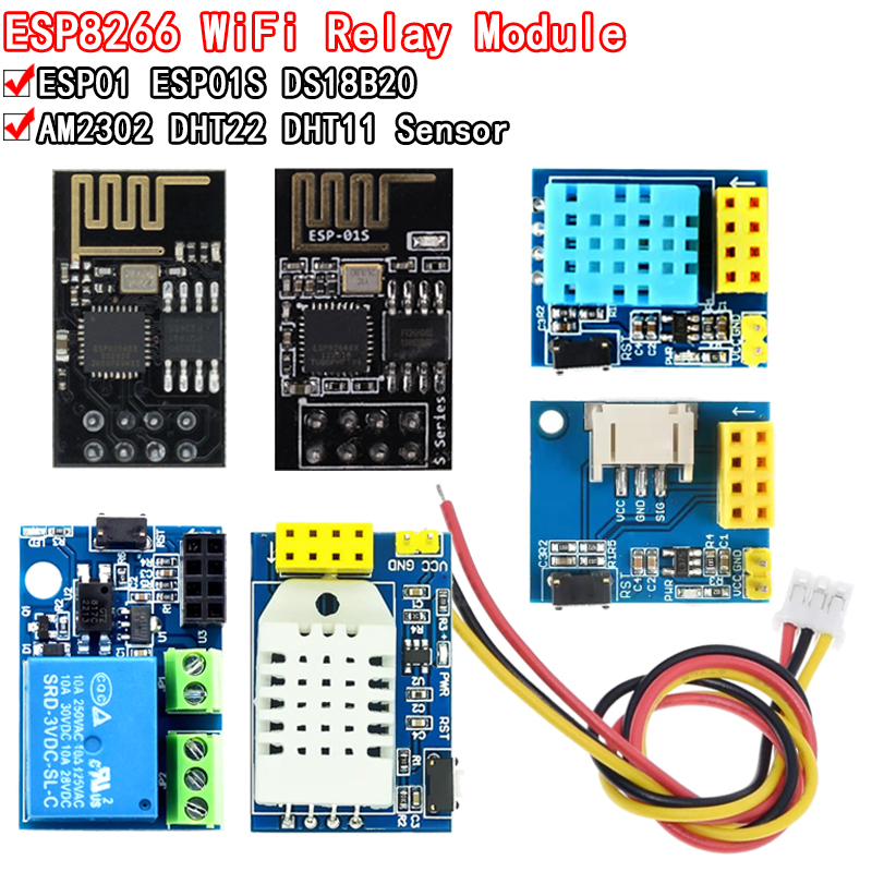 Ds18B20 - ESP8266 5V moduł przekaźnika WiFi DS18B20