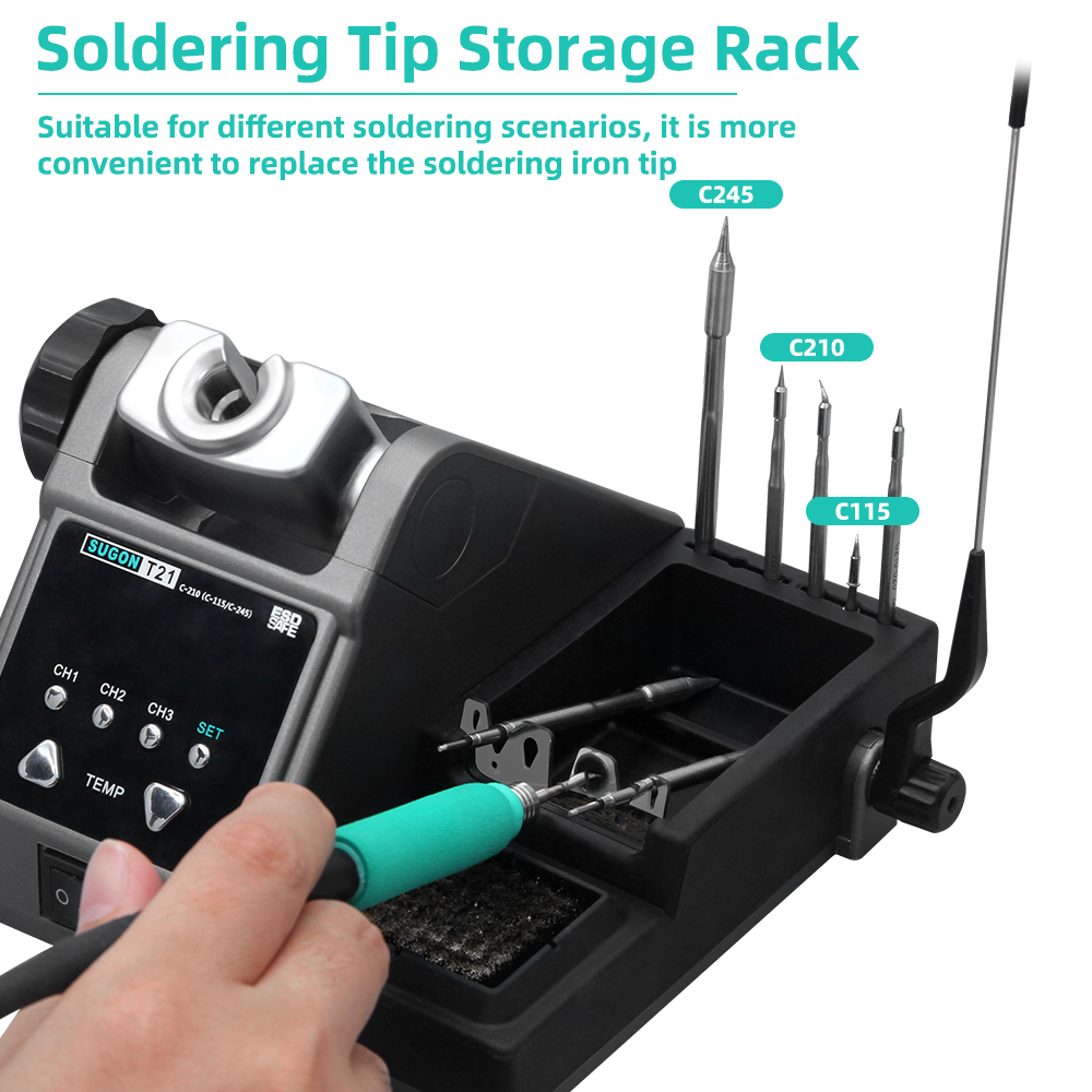 Stacja lutownicza SUGON T21 ko – Soldering Iron Temperature Probe recenzja i cena