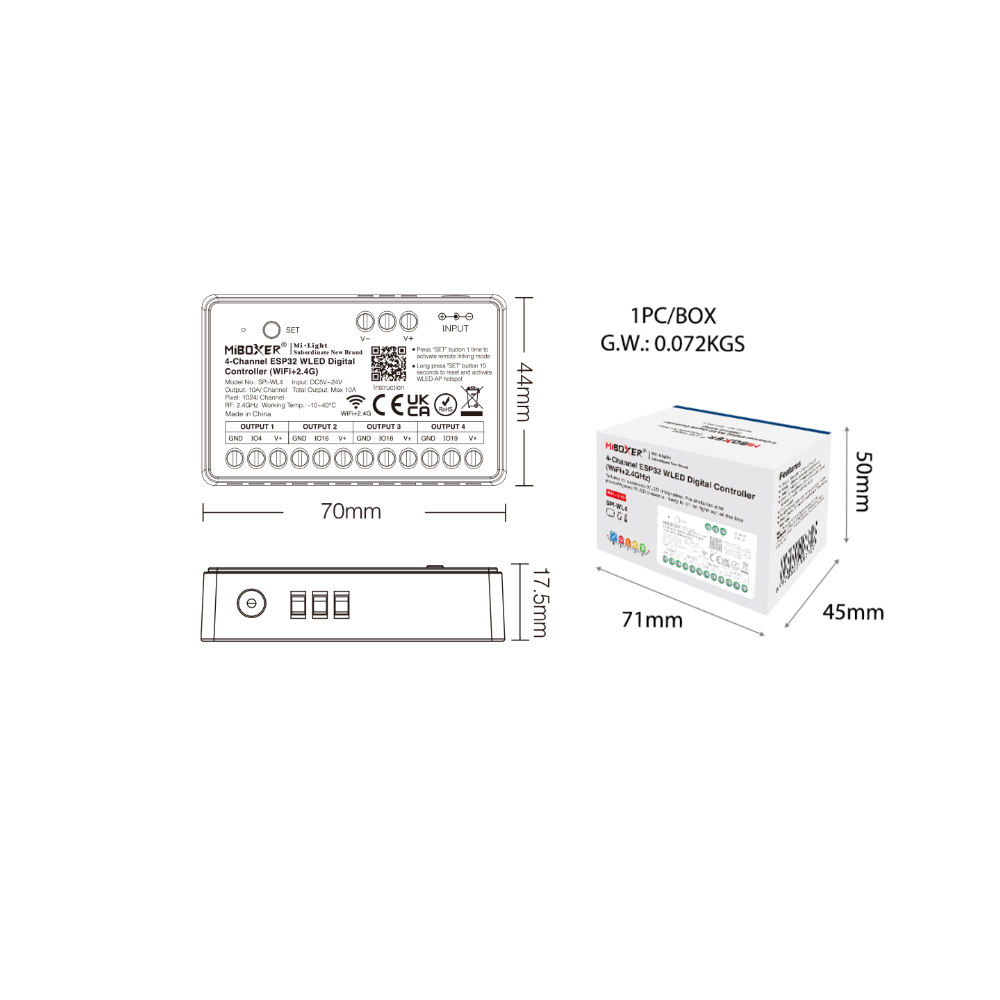Miboxer SPIW5-4 5w1 Kontroler  – Ws2812B recenzja i cena