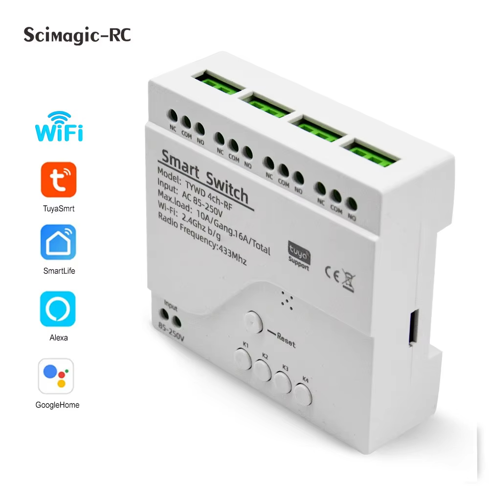 Inteligentny przełącznik Tuya, – Relay Module 4 Channel recenzja i cena