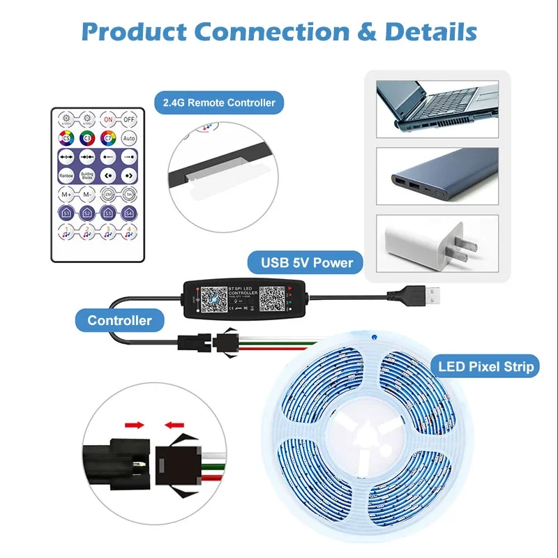 WS2812B Kontroler Bluetooth Mu – Ws2812B recenzja i cena
